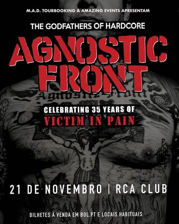 Agnostic Front (Lisboa, 21/11)