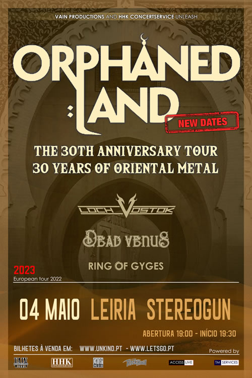 ORPHANED LAND: The 30th Anniversary Tour | Leiria